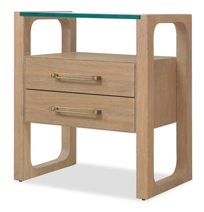 Hooker Furniture- Banyon Bay Two Drawer Nightstand in Light Wood - 6081-90116-82 veiw 2