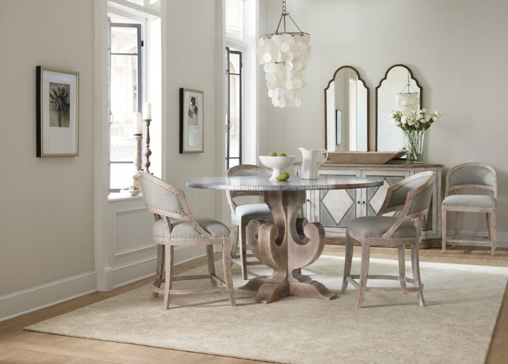 Hooker Furniture - Boheme Ascension 60in Zinc Round Dining Table - 5750-75213-SLV veiw 8