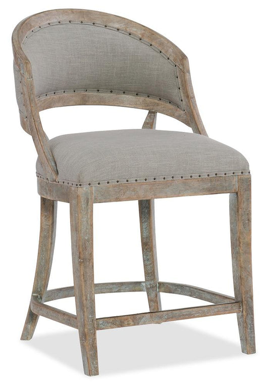 Hooker Furniture - Boheme Garnier Barrel Back Counter Stool - 5750-25350-MWD veiw 1