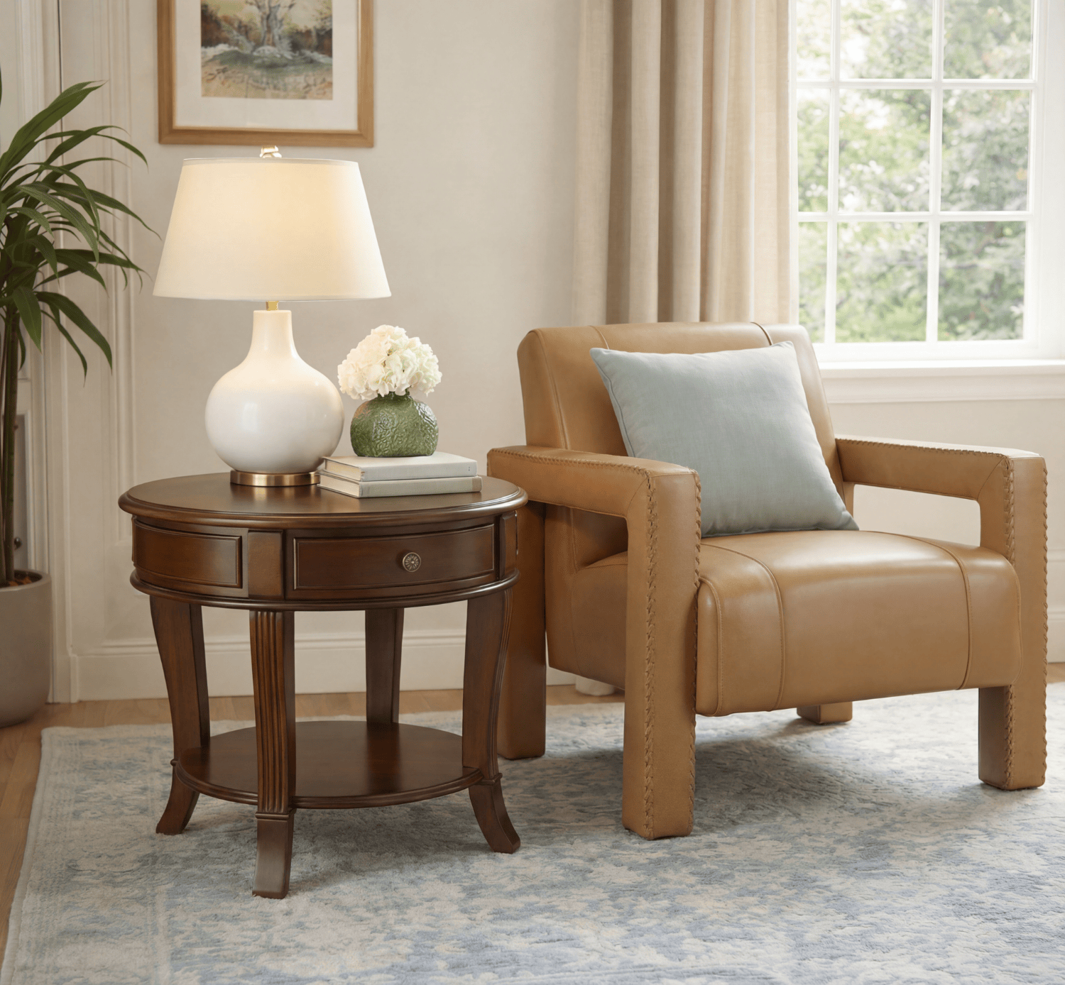 Hooker Furniture - Brookhaven Round Lamp Table - 281-80-116 veiw 3