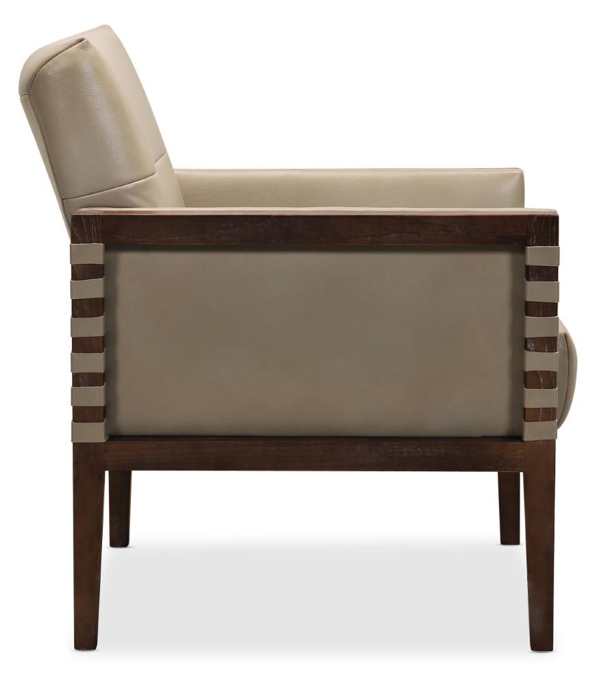 Hooker Furniture - Carverdale Leather Club Chair w/Wood Frame - CC401-082 veiw 3