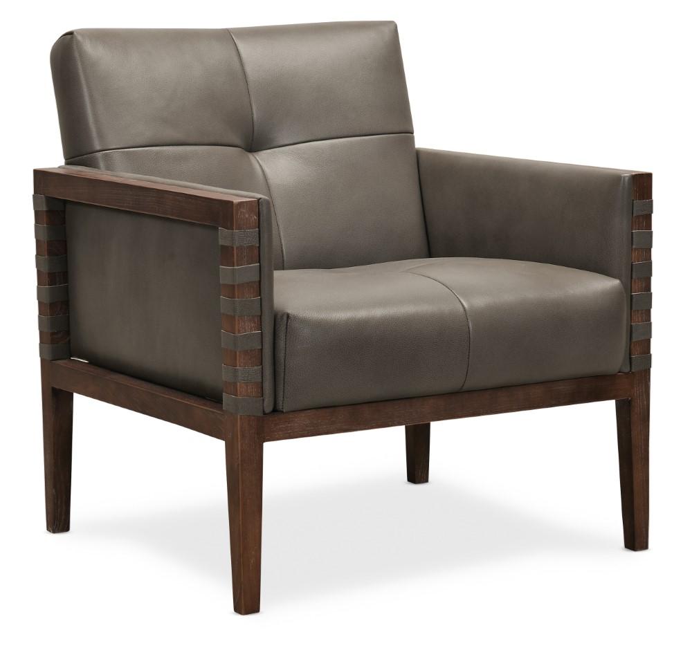 Hooker Furniture - Carverdale Leather Club Chair w/Wood Frame - CC401-095 veiw 1