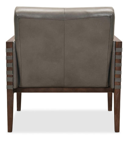 Hooker Furniture - Carverdale Leather Club Chair w/Wood Frame - CC401-095 veiw 2