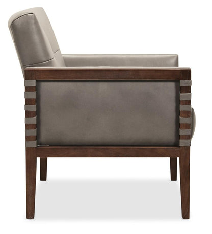 Hooker Furniture - Carverdale Leather Club Chair w/Wood Frame - CC401-095 veiw 3