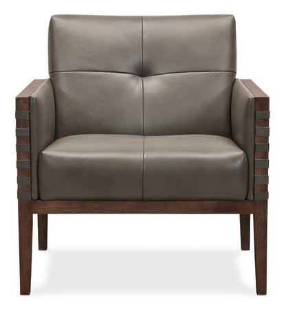 Hooker Furniture - Carverdale Leather Club Chair w/Wood Frame - CC401-095 veiw 4