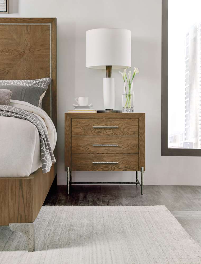 Hooker Furniture - Chapman Three-Drawer Nightstand - 6033-90116-85 veiw 4