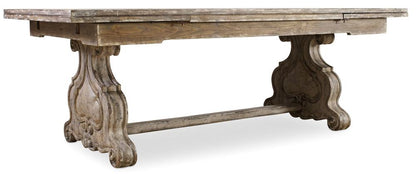 Hooker Furniture - Chatelet Refectory Rectangle Trestle Dining Table with Two 22 Leaves - 5350-75206 veiw 1