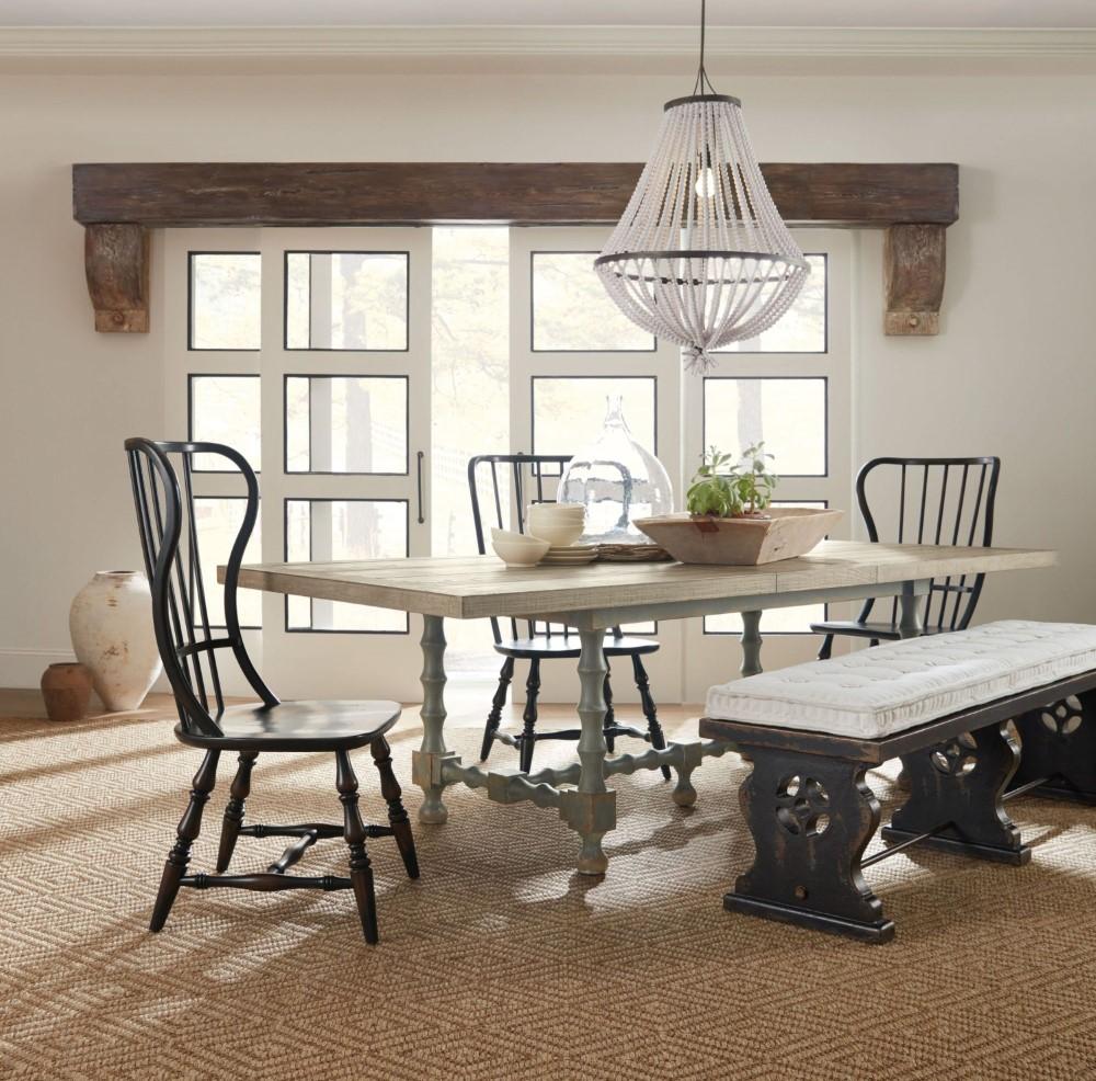 Hooker Furniture - Ciao Bella 84in Trestle Table w/ 2 - 18in Leaves - Natural/Gray - 5805-75200-85 veiw 2