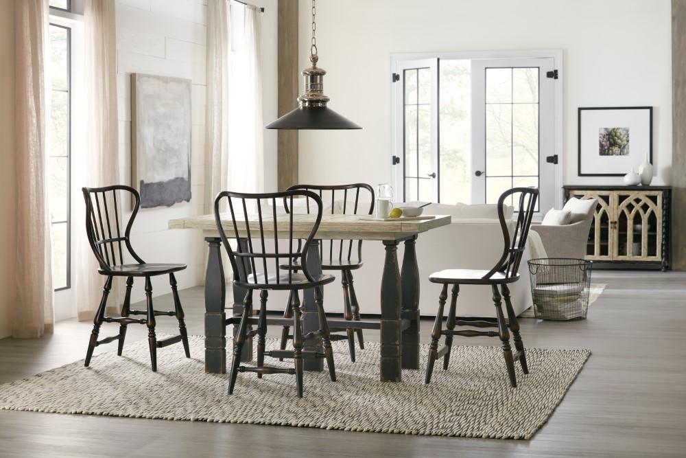 Hooker Furniture - Ciao Bella Friendship Table - Flaky White/Black - 5805-75206-80 veiw 6