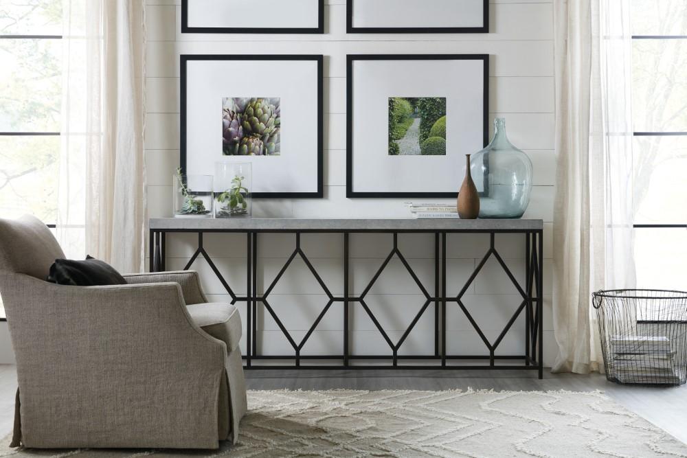 Hooker Furniture - Ciao Bella Metal and Concrete Console Table - 5805-85002-00 veiw 4