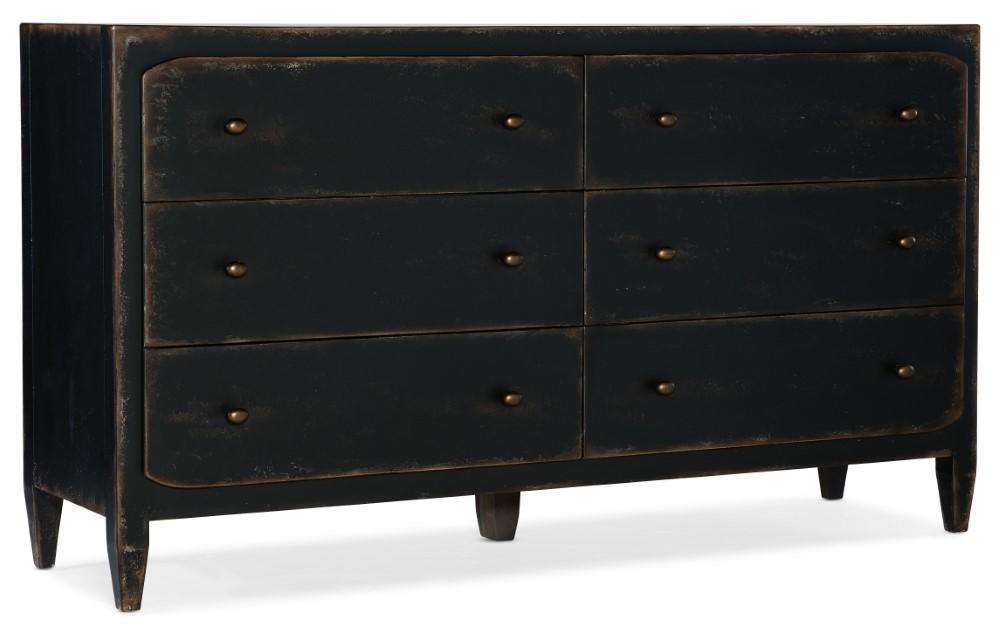 Hooker Furniture - Ciao Bella Six - Drawer Dresser - Black - 5805-90002-99 veiw 1