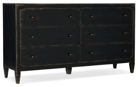 Hooker Furniture - Ciao Bella Six - Drawer Dresser - Black - 5805-90002-99 veiw 1