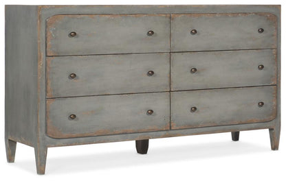 Hooker Furniture - Ciao Bella Six - Drawer Dresser - Speckled Gray - 5805-90002-95 veiw 1