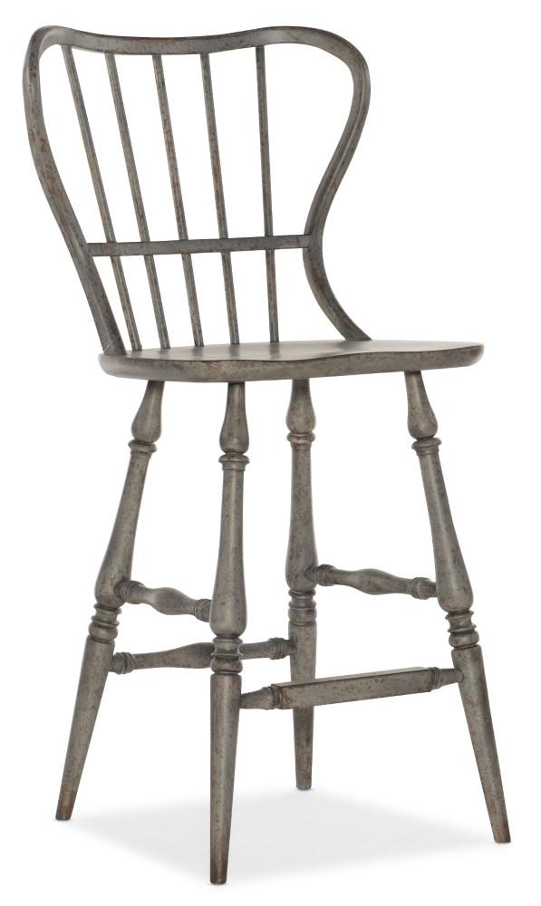 Hooker Furniture - Ciao Bella Spindle Back Bar Stool - Speckled Gray - 5805-75361-96 veiw 1