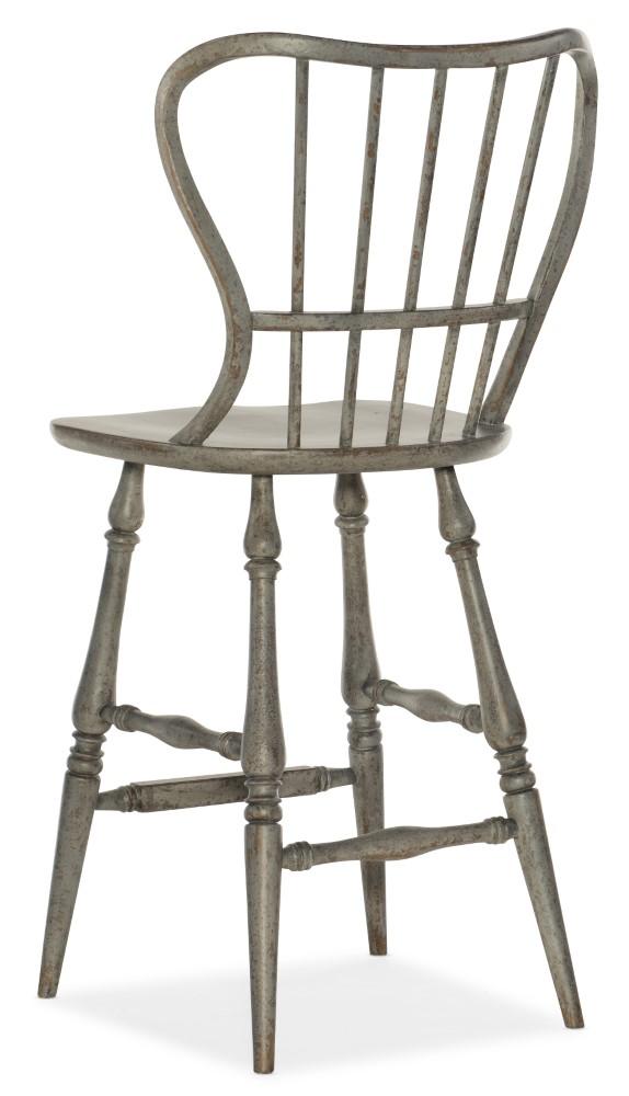 Hooker Furniture - Ciao Bella Spindle Back Bar Stool - Speckled Gray - 5805-75361-96 veiw 2
