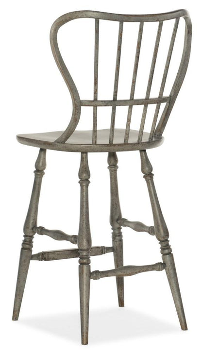 Hooker Furniture - Ciao Bella Spindle Back Bar Stool - Speckled Gray - 5805-75361-96 veiw 2