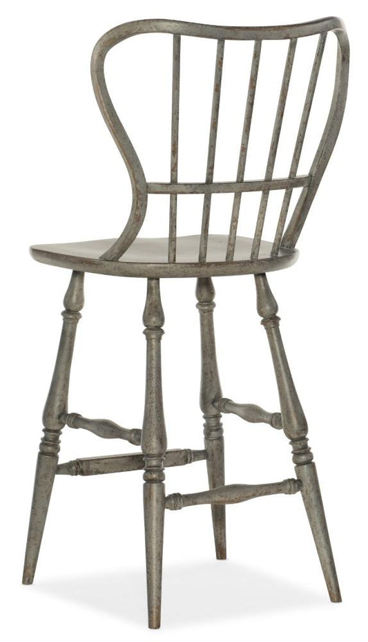 Hooker Furniture - Ciao Bella Spindle Back Bar Stool - Speckled Gray - 5805-75361-96 veiw 2