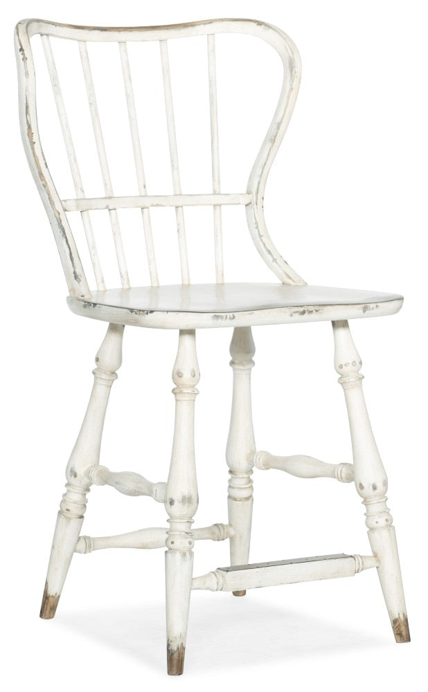 Hooker Furniture - Ciao Bella Spindle Back Counter Stool - White - 5805-75351-02 veiw 1