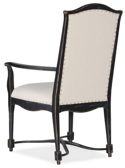 Hooker Furniture - Ciao Bella Upholstered Back Arm Chair - Black Finish - 5805-75300-99 veiw 2
