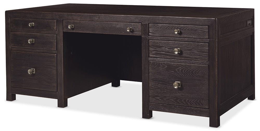 Hooker Furniture - Driftwood Executive Desk - Dark Wood - 6820-10462-99 view 3
