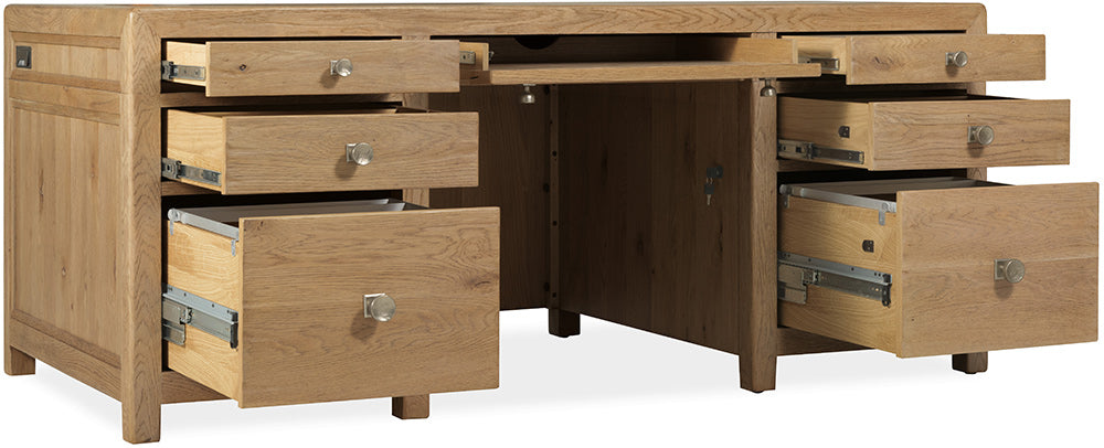 Hooker Furniture - Driftwood Executive Desk - Light Wood - 6820-10462-80 view 4