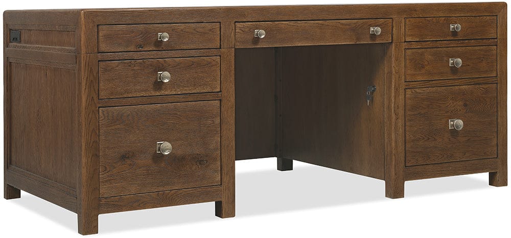 Hooker Furniture - Driftwood Executive Desk - Medium Wood - 6820-10462-85 view 1