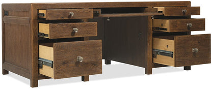 Hooker Furniture - Driftwood Executive Desk - Medium Wood - 6820-10462-85 view 5