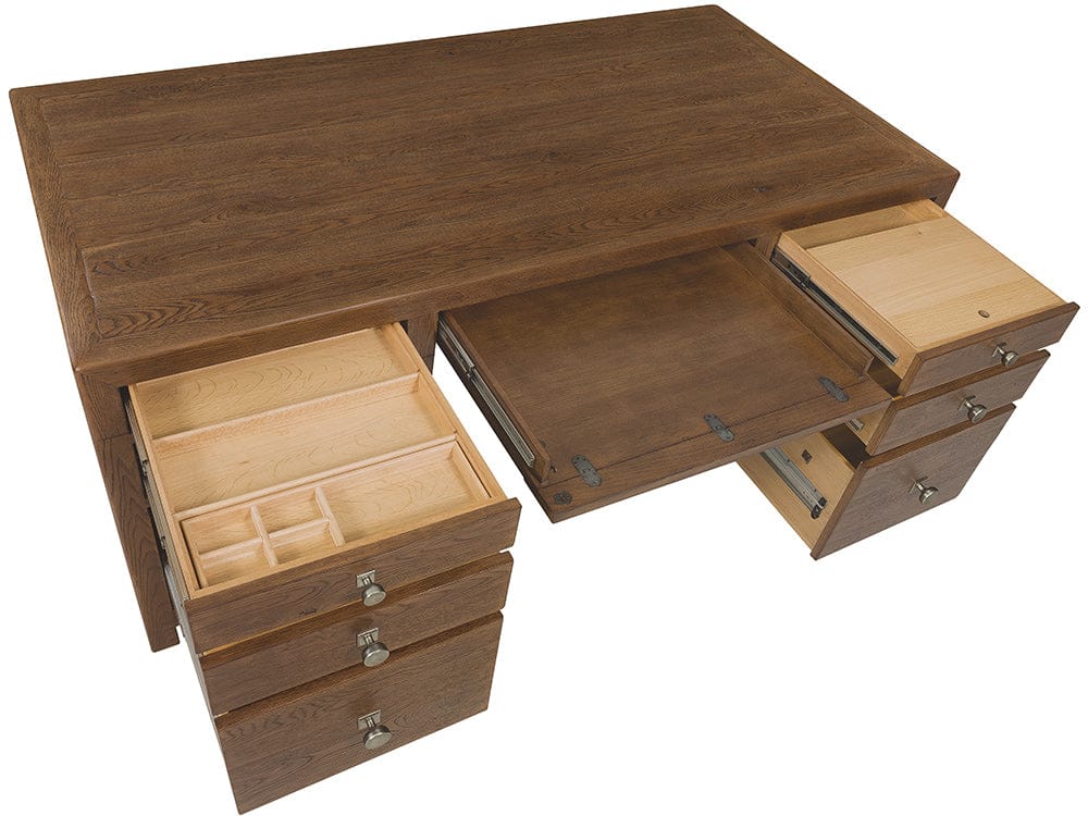 Hooker Furniture - Driftwood Executive Desk - Medium Wood - 6820-10462-85 view 8