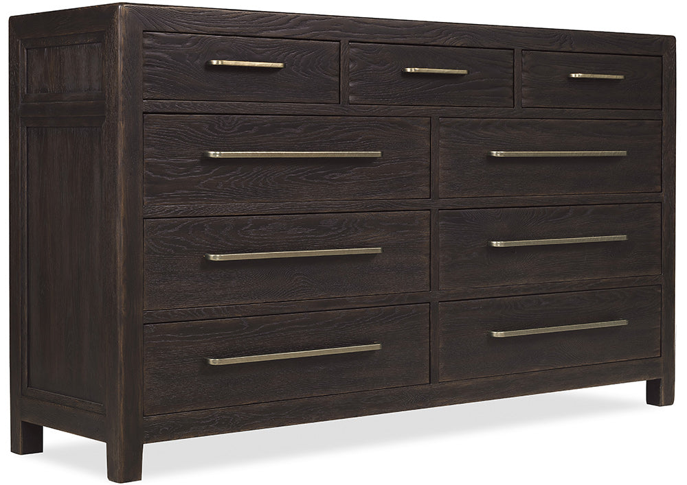 Hooker Furniture - Driftwood Nine-Drawer Dresser - Blacks - 6820-90201-99 view 2