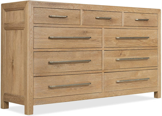 Hooker Furniture - Driftwood Nine-Drawer Dresser - Light Wood - 6820-90201-80 view 1