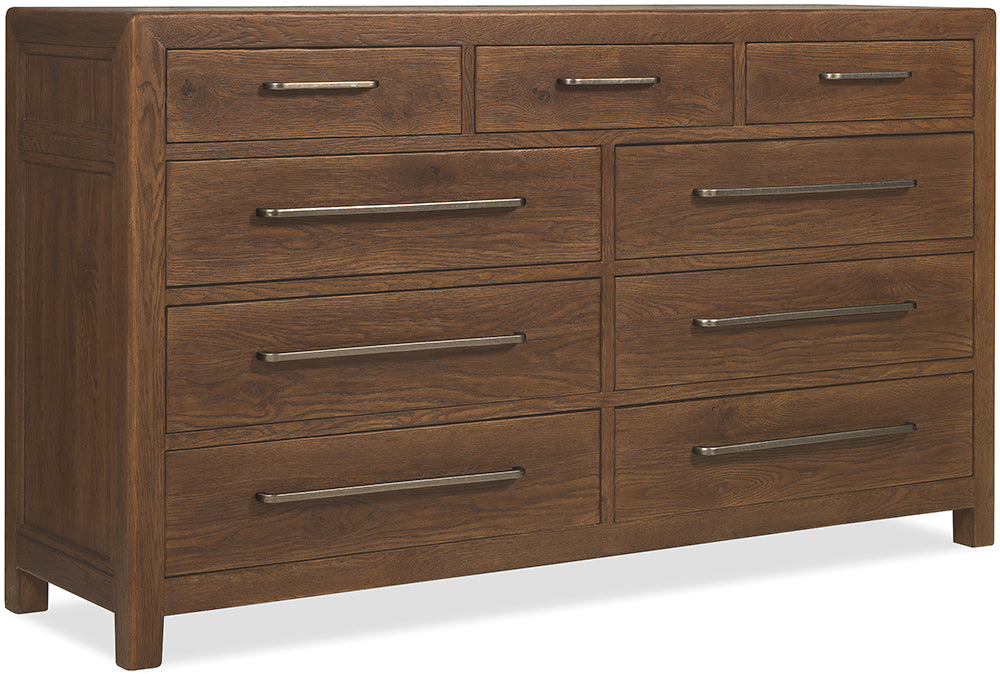 Hooker Furniture - Driftwood Nine-Drawer Dresser - Medium Wood - 6820-90201-85 view 2