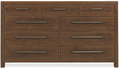 Hooker Furniture - Driftwood Nine-Drawer Dresser - Medium Wood - 6820-90201-85 view 3