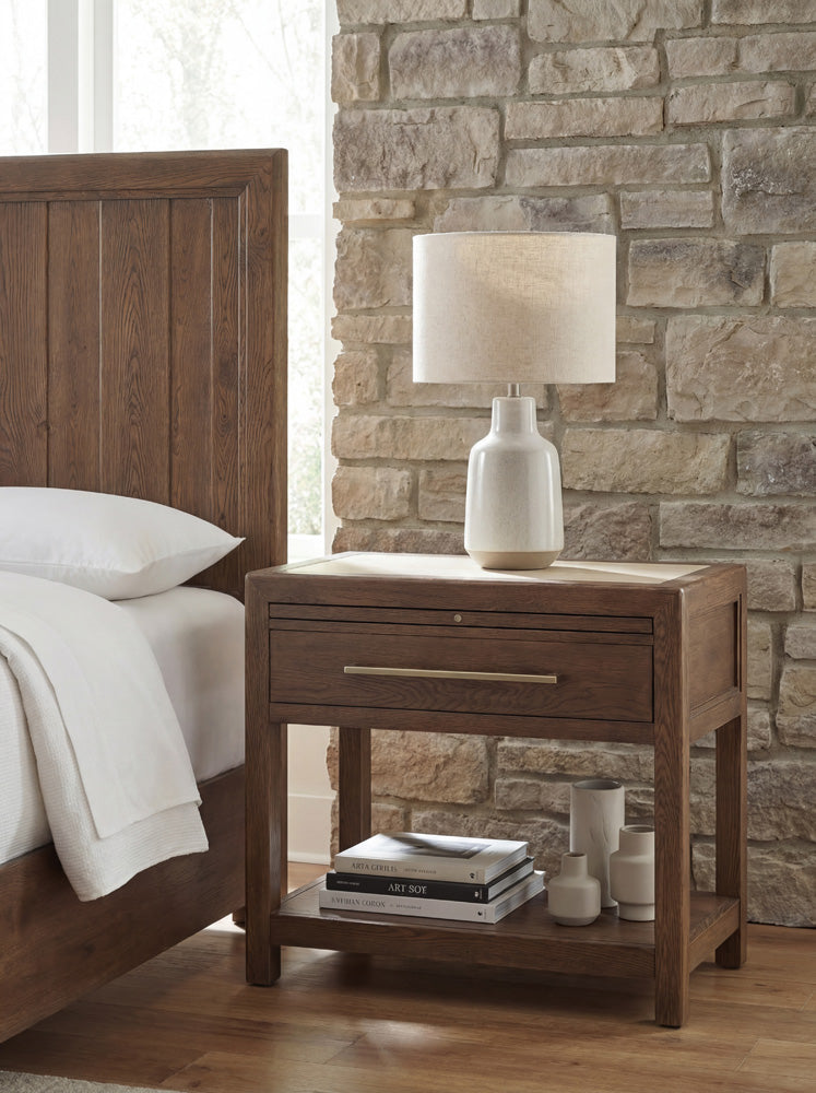 Hooker Furniture - Driftwood One-Drawer Nightstand with Stone - 6820-90216-85 view 4