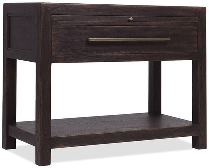 Hooker Furniture - Driftwood One-Drawer Nightstand with Stone - Blacks - 6820-90216-99 view 2