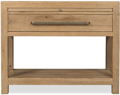Hooker Furniture - Driftwood One-Drawer Nightstand with Stone - Light Wood - 6820-90216-80 view 3