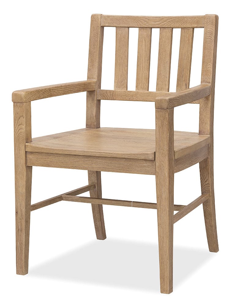 Hooker Furniture - Driftwood Splatback Arm Chair - Light Wood - 6820-75301-80 view 3