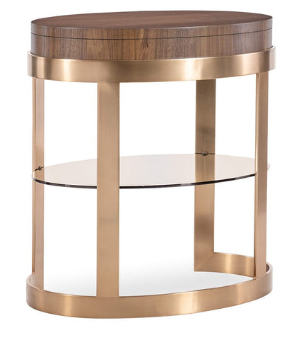 Hooker Furniture - Eleana Oval Nightstand - Medium Wood - 7252-90115-85 view 3