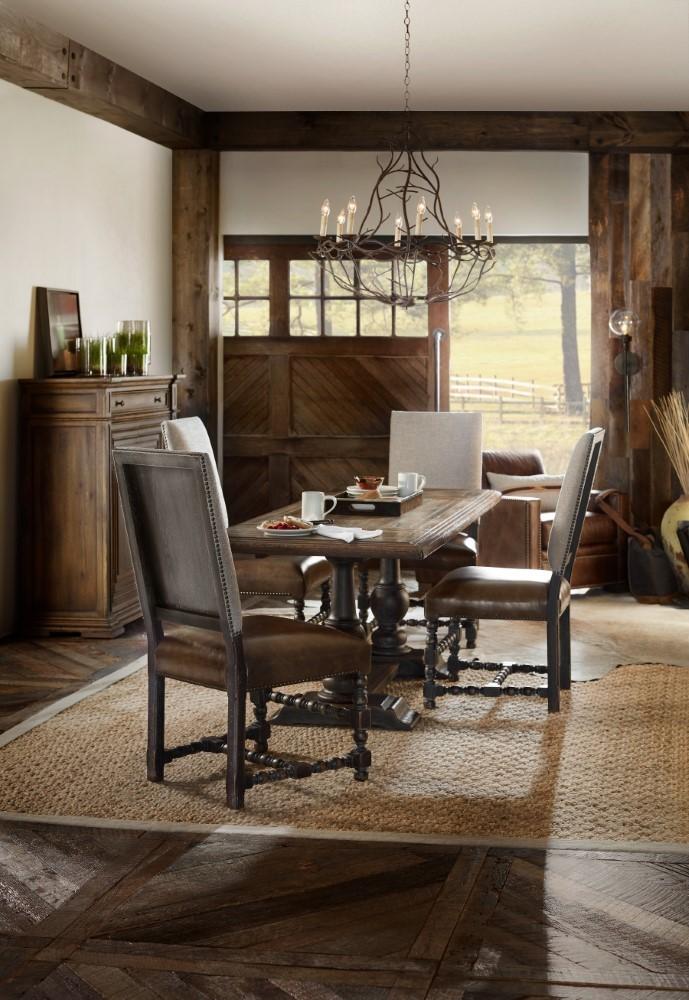 Hooker Furniture - Hill Country Balcones 60in Friendship Table w/2-12in Leaves - 5960-75206-BRN veiw 3