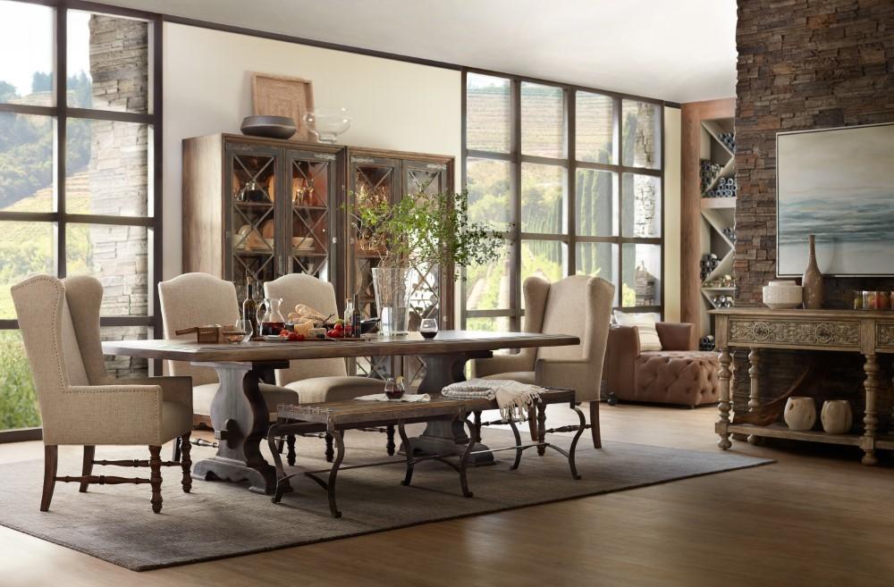 Hooker Furniture - Hill Country Bandera 86in Table w/2-18in Leaves - 5960-75200-BRN veiw 4