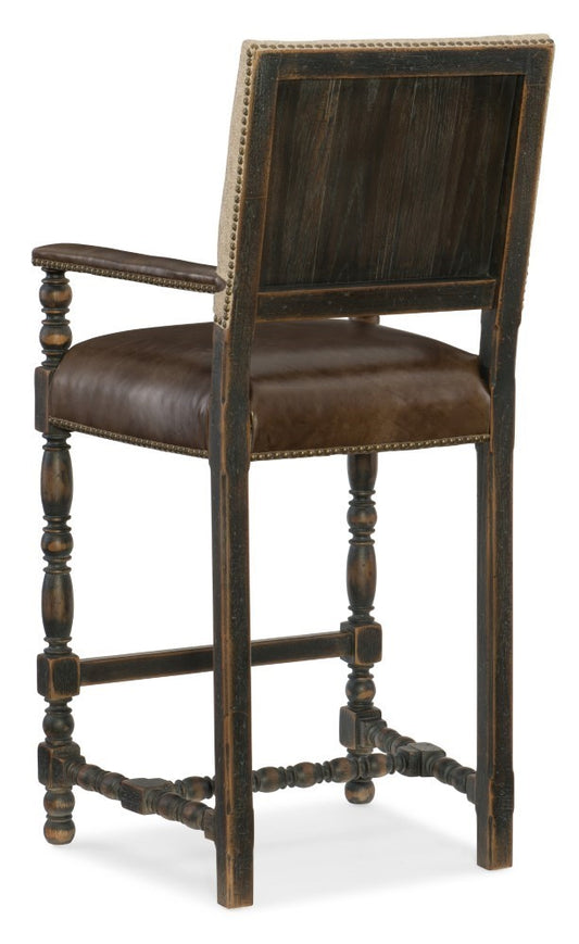 Hooker Furniture - Hill Country Comfort Barstool - 5960-20360-BLK view 2