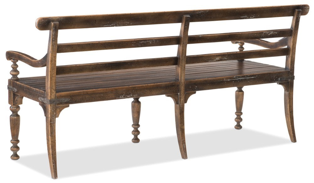 Hooker Furniture - Hill Country Helotes Dining Bench - 5960-75315-BRN veiw 2