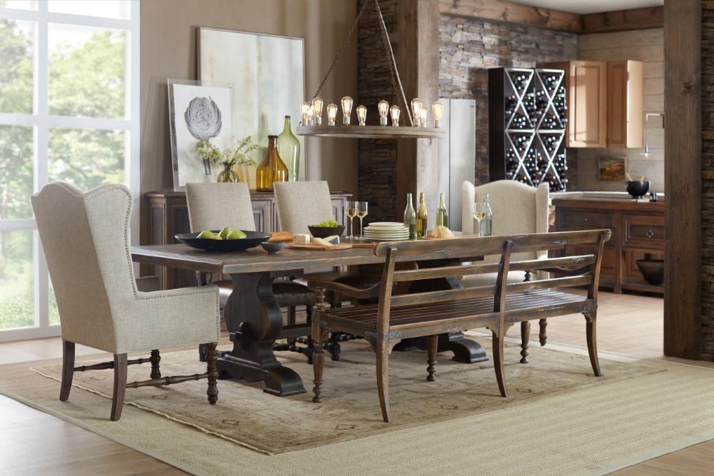 Hooker Furniture - Hill Country Helotes Dining Bench - 5960-75315-BRN veiw 4