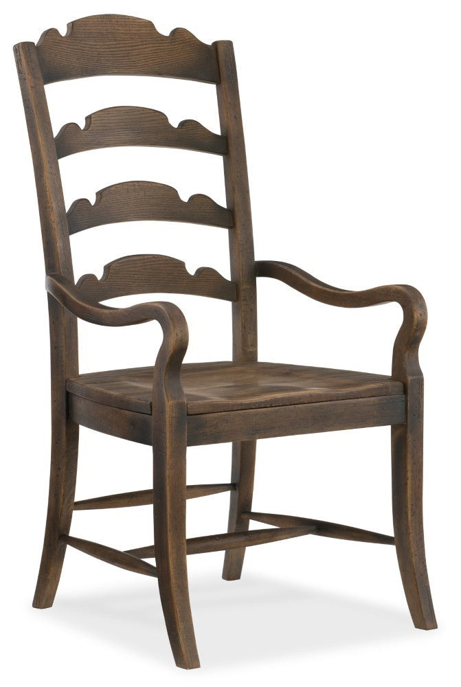 Hooker Furniture - Hill Country Twin Sisters Ladderback Arm Chair - 5960-75300-BRN veiw 1