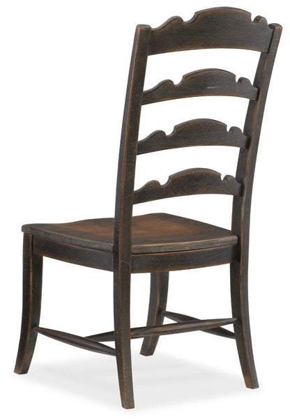 Hooker Furniture - Hill Country Twin Sisters Ladderback Side Chair - 5960-75310-BLK veiw 2