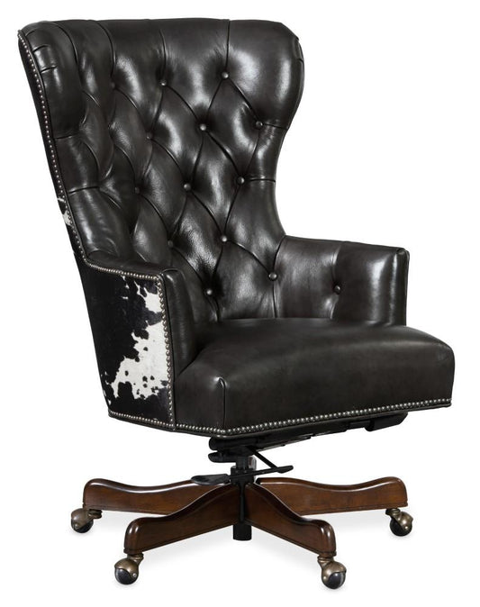 Hooker Furniture - Katherine Executive Swivel Tilt Chair w/ Black & White HOH - EC448-097 view 1