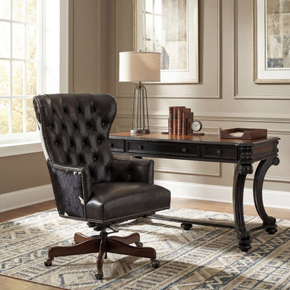 Hooker Furniture - Katherine Executive Swivel Tilt Chair w/ Black & White HOH - EC448-097 view 5