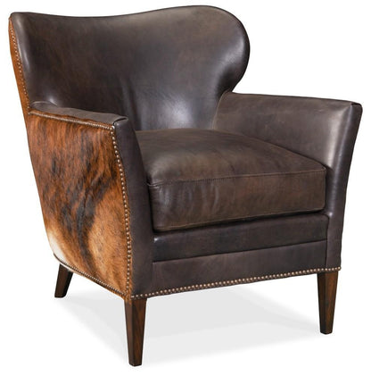 Hooker Furniture - Kato Leather Club Chair w/ Dark Brindle - CC469-089 veiw 1