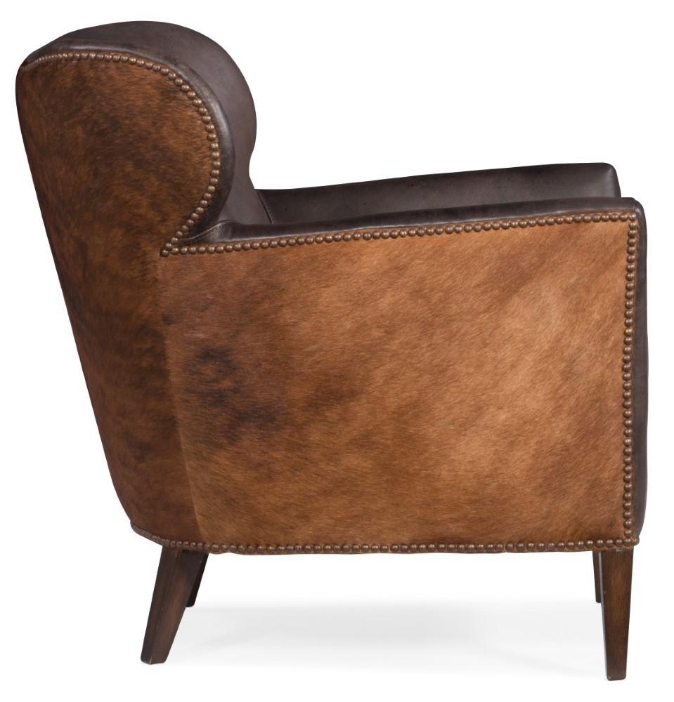 Hooker Furniture - Kato Leather Club Chair w/ Dark Brindle - CC469-089 veiw 3