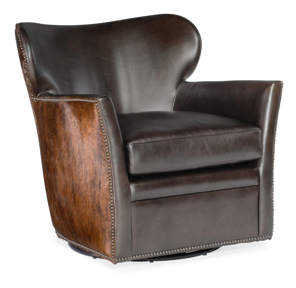 Hooker Furniture - Kato Leather Swivel Chair w/ Dark HOH - CC469-SW-089 veiw 1