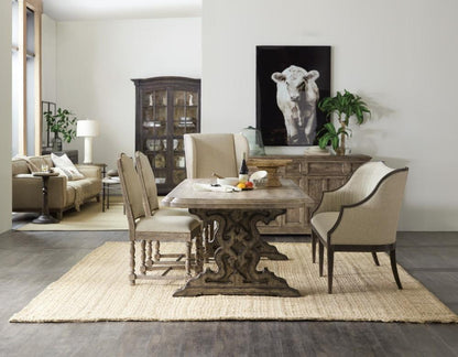 Hooker Furniture - La Grange Le Vieux 86in Double Pedestal Table w/2-18in Leaves - 6960-75200-81 veiw 7